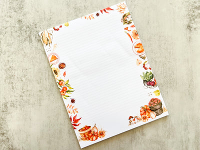 Cozy Autumn Letter Writing Notepad