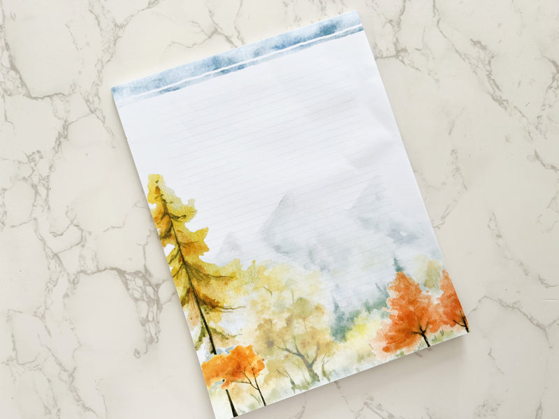 Autumn Forest Letter Writing Notepad
