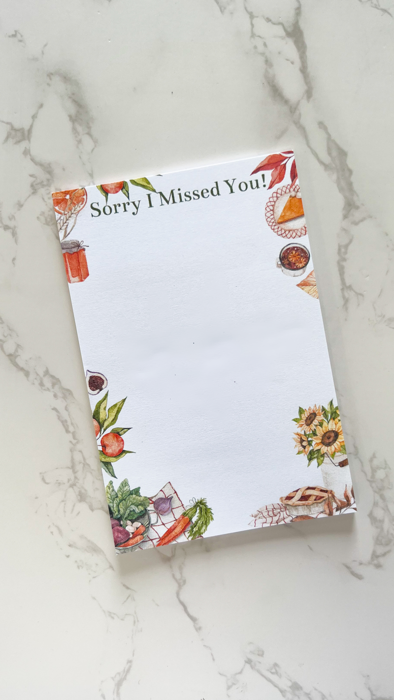 Sorry I Missed You - Cozy Autumn Sticky Notes