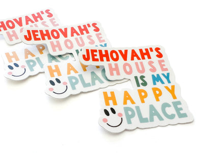 Jehovahs House Is My Happy Place Stickers