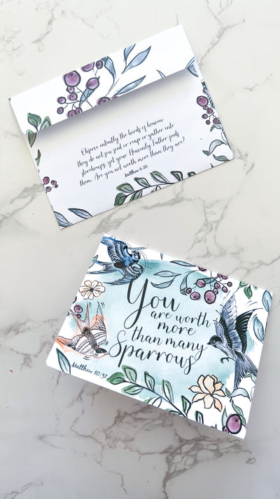 You Are Worth More Than Many Sparrows Greeting Card