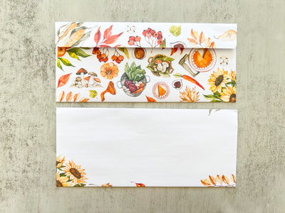 Cozy Autumn Letter Writing Set - Notepad and Envelopes
