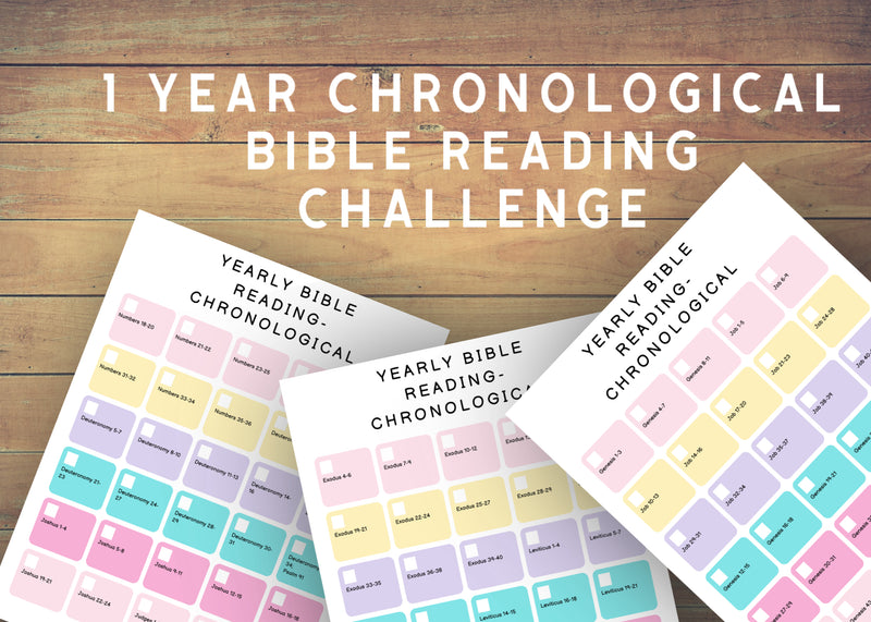 1 Year Chronological Bible Reading Challenge Pages