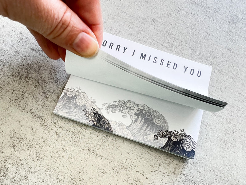 Sorry I Missed You Wave - Mini Sticky Notes