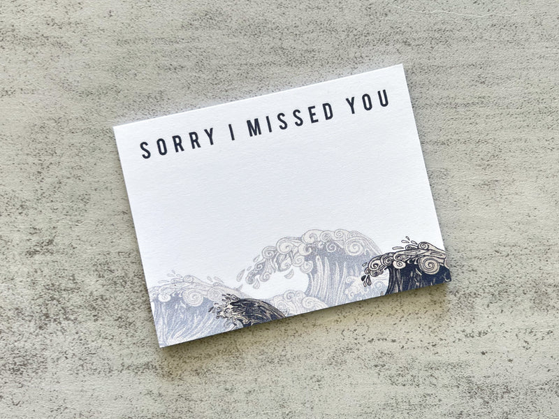 Sorry I Missed You Wave - Mini Sticky Notes