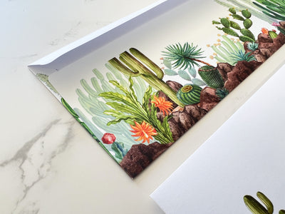 Cactus Letter Writing Set - Notepad and Envelopes