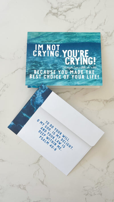 Tears of Joy Baptism 4 x 6 Greeting Card