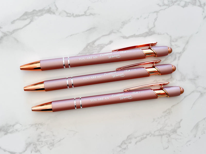 You Are An Excellent Woman Rose Gold Stylus Pen