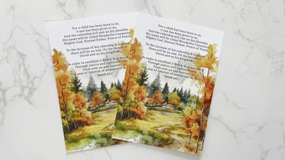 September Campaign Isaiah 5 x 7 Postcards