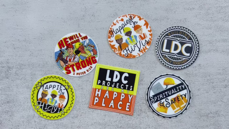 Mixed LDC Hard Hat Sticker