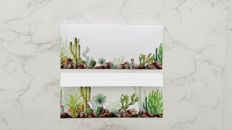Cactus Letter Writing Envelopes