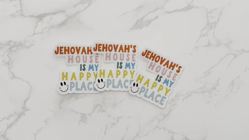 Jehovahs House Is My Happy Place Stickers