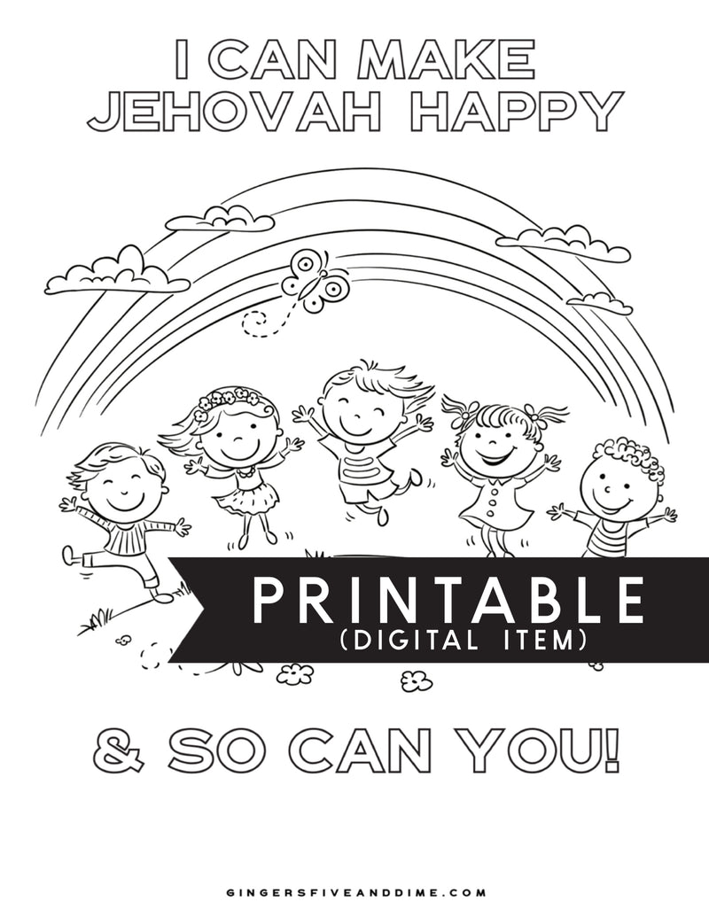 I Can Make Jehovah So Happy Coloring Page