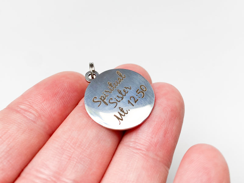 Spiritual Sister Stainless Steel or Gold Pendant