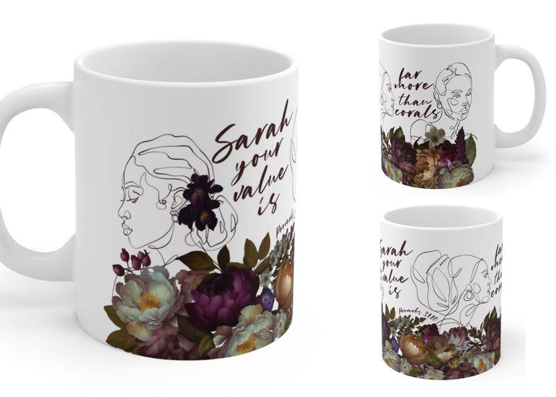 Personalized Corals - Floral Mug