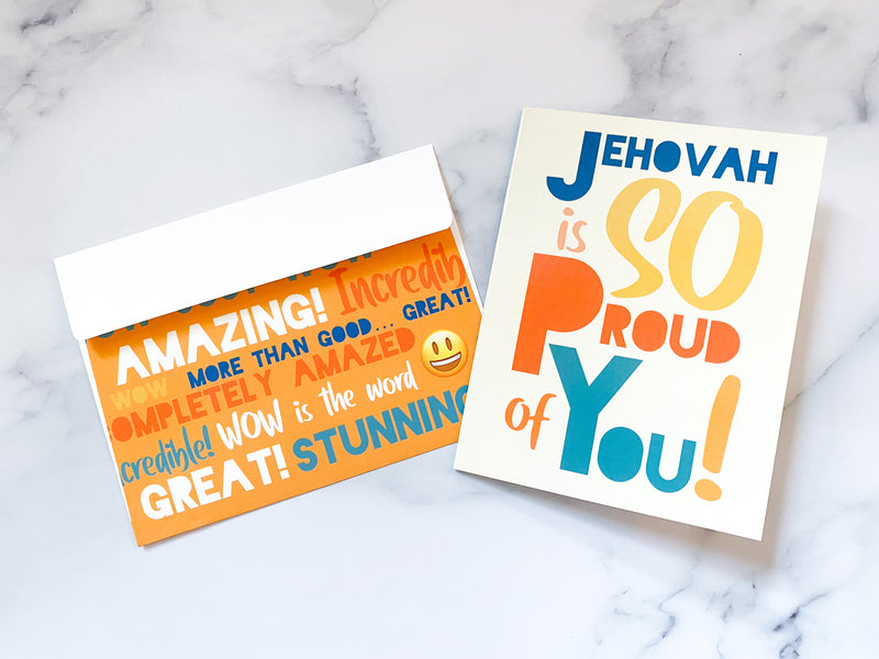 Jehovah is so Proud of You 4 x 6 Greeting Card