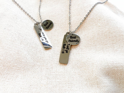 Best Friends - Ruth and Naomi Stainless Steel Necklace