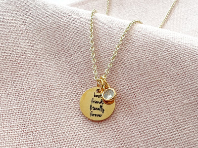 Best Friends Literally Forever Gold Necklace