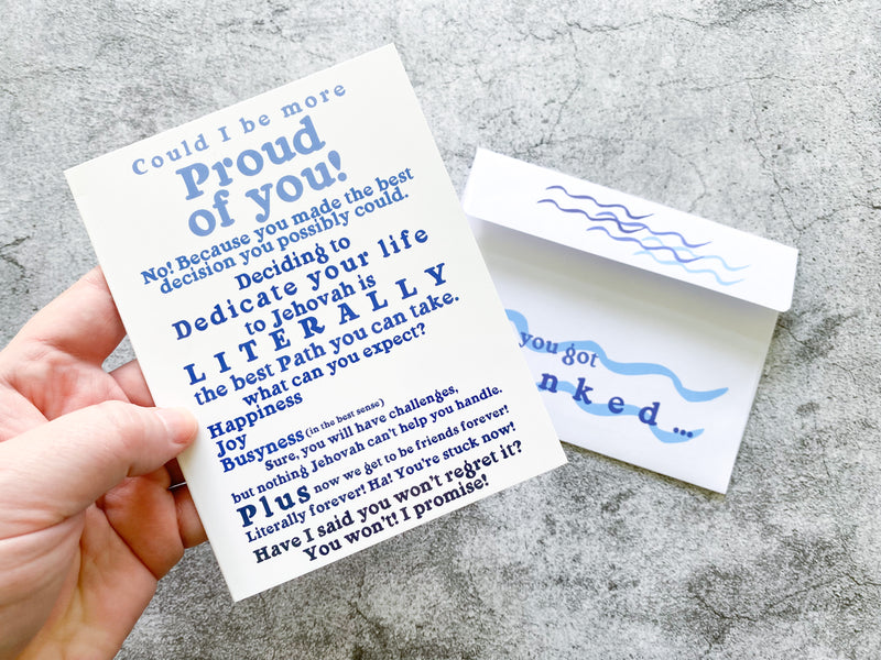 Funny Ranting Baptism 4 x 6 Greeting Card