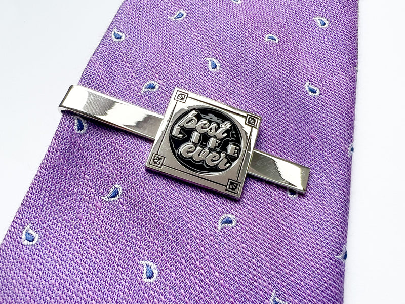 Best Life Ever Tie Clip Silver