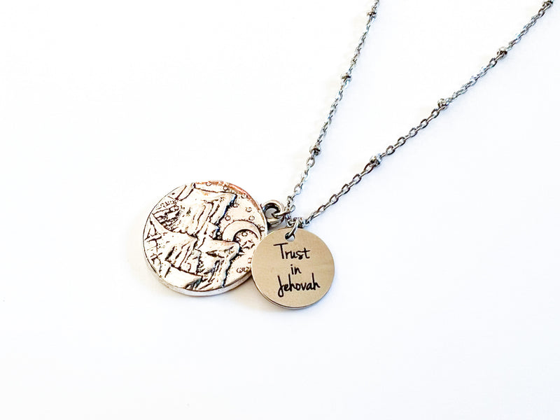 Trust In Jehovah Mountain Necklace