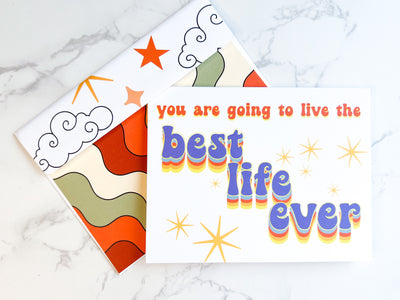 Best Life Ever Baptism 4 x 6 Greeting Card