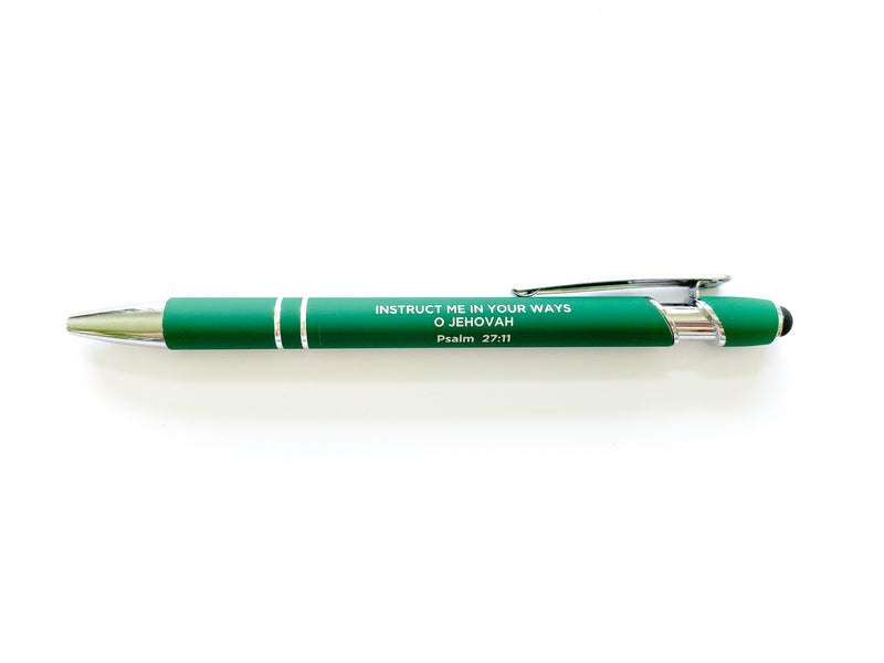 Instruct Me In Your Ways Green Stylus Pen
