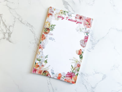 Sorry I Missed You - Wildflower Field Sticky Notes